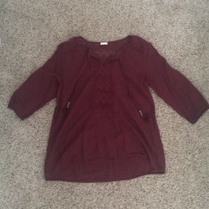 Maroon Petite top